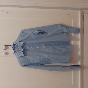 Light blue button down blouse